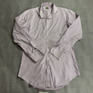 Sid Mashburn Dress Shirt Mens Large Striped 100% Cotton Button Front